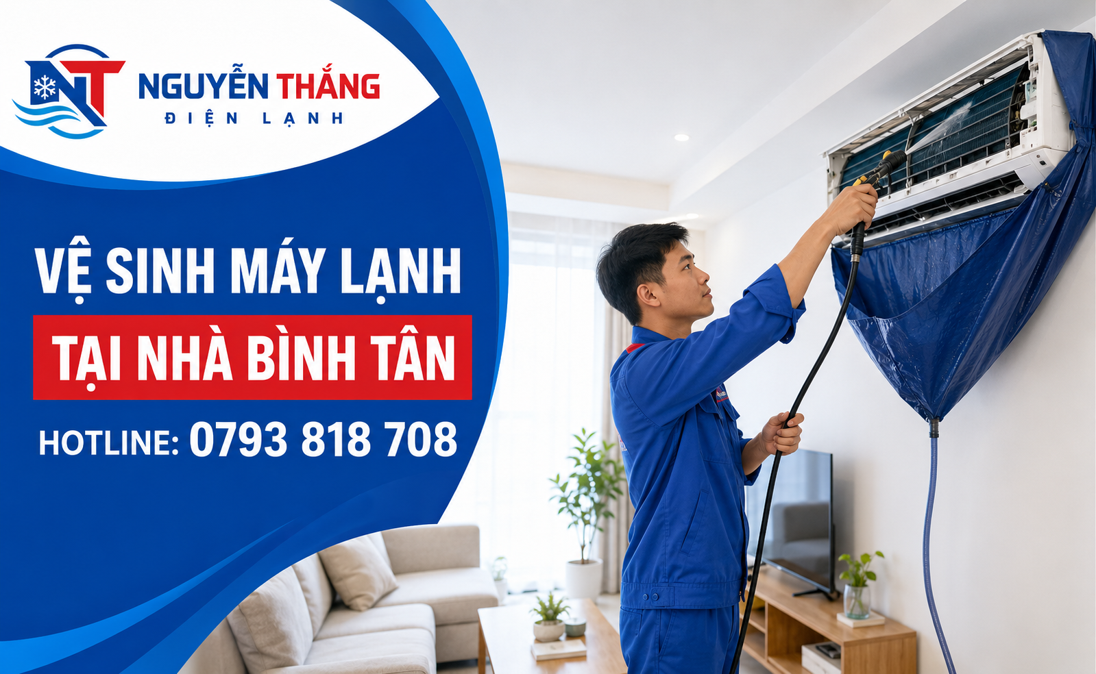 ve sinh may lanh tai nha binh tan